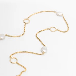Zdjęcie produktu Długi naszyjnik z perłami srebrny pozłacany Ania Kruk