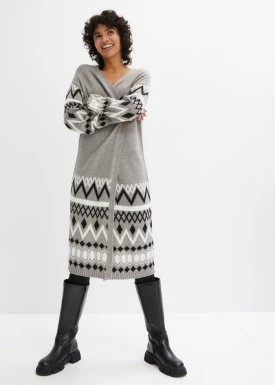 Zdjęcie produktu Długi sweter norweski bez zapięcia bonprix