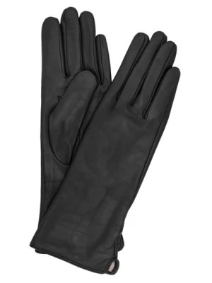 Zdjęcie produktu Długie czarne skórzane rękawiczki damskie OCHNIK