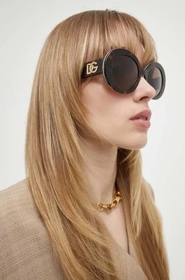 Zdjęcie produktu Dolce & Gabbana okulary przeciwsłoneczne damskie kolor brązowy 0DG4448