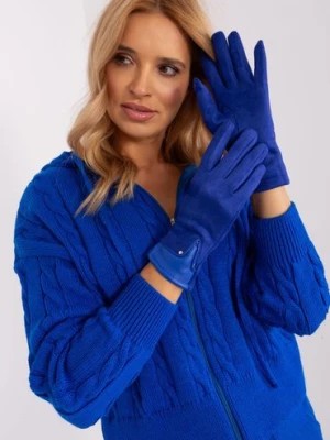 Zdjęcie produktu Dotykowe rękawiczki damskie kobaltowy Wool Fashion Italia