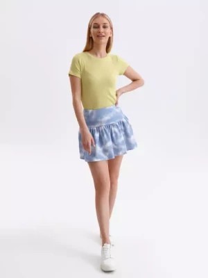 Zdjęcie produktu Dresowa mini spódnica tie dye z falbaną DRYWASH