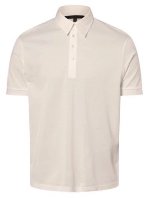 Zdjęcie produktu Drykorn Męska koszulka polo - Garry Mężczyźni Bawełna biały jednolity,