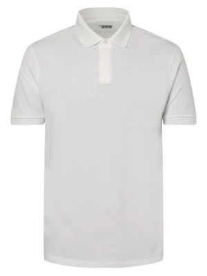 Zdjęcie produktu Drykorn Męska koszulka polo Mężczyźni Bawełna biały wypukły wzór tkaniny,