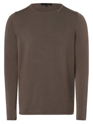 Zdjęcie produktu Drykorn Męska koszulka z długim rękawem Mężczyźni Bawełna brązowy|szary jednolity,