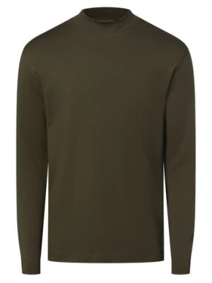 Zdjęcie produktu Drykorn Męska koszulka z długim rękawem Mężczyźni Dżersej zielony jednolity,