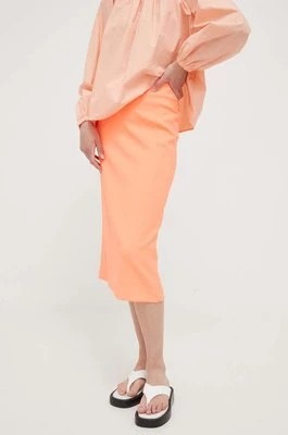 Zdjęcie produktu Drykorn spódnica kolor pomarańczowy midi ołówkowa