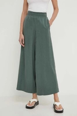 Zdjęcie produktu Drykorn spodnie CEILING damskie kolor zielony szerokie high waist 13000580758