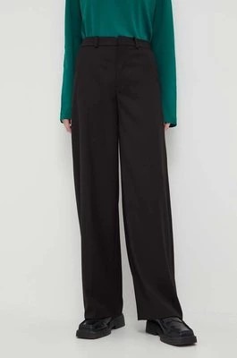 Zdjęcie produktu Drykorn spodnie damskie kolor czarny proste medium waist