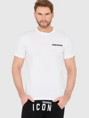 Zdjęcie produktu DSQUARED2 Biały bawełniany t-shirt z małym logo