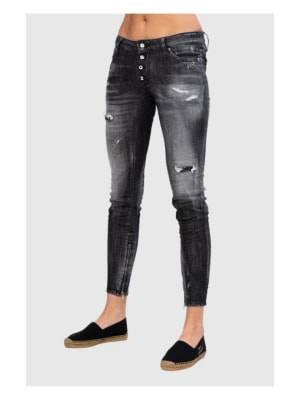 Zdjęcie produktu DSQUARED2 Medium waist skinny jeans czarne jeansy damskie