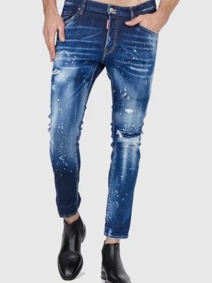 Zdjęcie produktu DSQUARED2 Niebieskie jeansy męskie Skater jean
