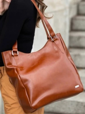 Zdjęcie produktu Duża skórzana torba damska na ramię Paolo Peruzzi Merg