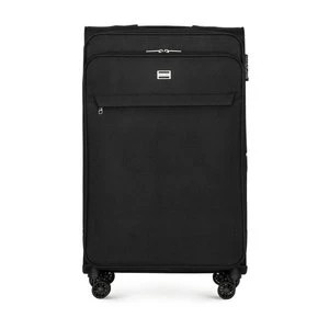 Zdjęcie produktu Duża walizka miękka jednokolorowa czarna Wittchen