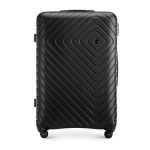 Zdjęcie produktu Duża walizka z ABS-u z geometrycznym tłoczeniem czarna Wittchen