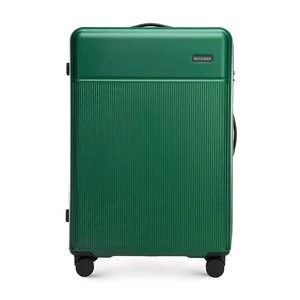 Zdjęcie produktu Duża walizka z ABS-u z pionowymi paskami zielona Wittchen