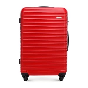 Zdjęcie produktu Duża walizka z ABS-u z żebrowaniem czerwona Wittchen