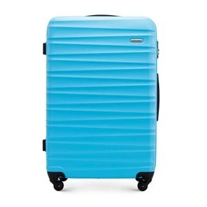Zdjęcie produktu Duża walizka z ABS-u z żebrowaniem niebieska Wittchen