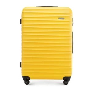 Zdjęcie produktu Duża walizka z ABS-u z żebrowaniem żółta Wittchen