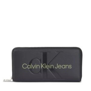 Zdjęcie produktu Duży Portfel Damski Calvin Klein Jeans Sculpted Mono Zip Around Mono K60K607634 Black/Dark Juniper 0GX