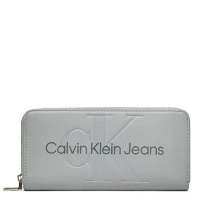 Zdjęcie produktu Duży Portfel Damski Calvin Klein Jeans Sculpted Zip Around Mono K60K607634 Szary
