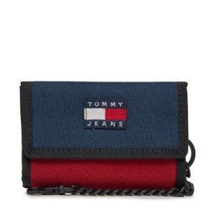 Zdjęcie produktu Duży Portfel Męski Tommy Jeans Tjm Heritage Nylon Trifold AM0AM12078 Granatowy