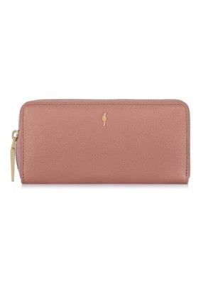 Zdjęcie produktu Duży różowy skórzany portfel damski OCHNIK