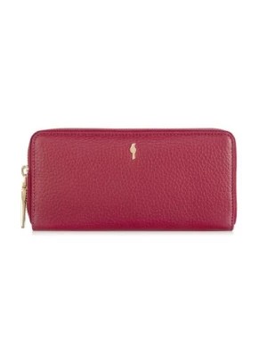 Zdjęcie produktu Duży różowy skórzany portfel damski OCHNIK