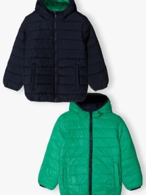 Zdjęcie produktu Dwustronna pikowana kurtka dla dziecka - zielono granatowa 5.10.15.