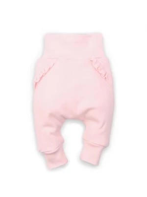 Zdjęcie produktu Dwuwarstwowe spodnie niemowlęce z bawełny organicznej dla dziewczynki NINI