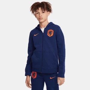 Zdjęcie produktu Dzianinowa bluza z kapturem i zamkiem na całej długości dla dużych dzieci (chłopców) Holandia - Niebieski Nike