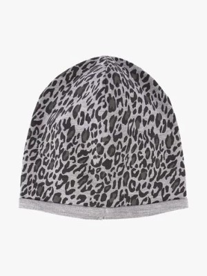 Zdjęcie produktu Dzianinowa czapka dla dziewczynki-szara w panterkę 5.10.15.