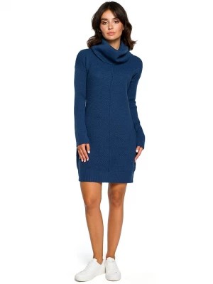 Zdjęcie produktu Be Wear Dzianinowa sukienka w kolorze niebieskim rozmiar: onesize