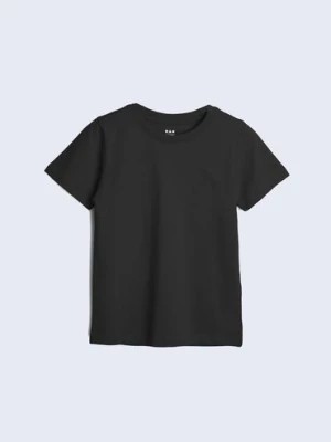 Zdjęcie produktu Dzianinowy czarny t-shirt z miękkiej bawełny - unisex - Limited Edition