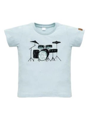 Zdjęcie produktu Dzianinowy t-shirt niemowlęcy Let's rock niebieski Pinokio