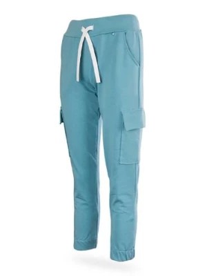 Zdjęcie produktu Dziewczęce spodnie dresowe bojówki niebieskie Tup Tup