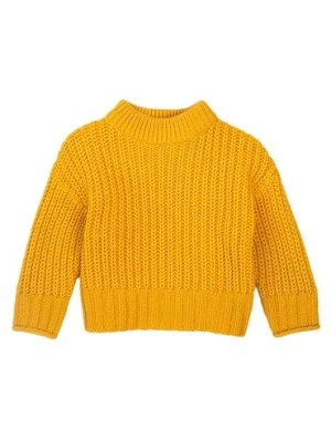 Zdjęcie produktu Dziewczęcy klasyczny sweter z półgolfem - żółty Minoti