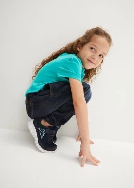 Zdjęcie produktu Dżinsy dziewczęce ze stretchem Tapered, bawełna organiczna bonprix