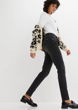 Zdjęcie produktu Dżinsy ocieplane shape, z miękką spodnią stroną, Slim bonprix