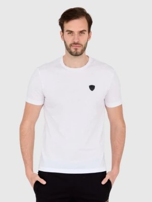 Zdjęcie produktu EA7 Biała koszulka męska z naszywką z logo EA7 Emporio Armani