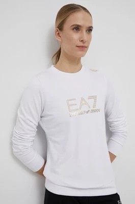 Zdjęcie produktu EA7 Emporio Armani bluza 8NTM45.TJ9RZ damska kolor biały z aplikacją