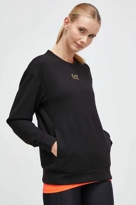 Zdjęcie produktu EA7 Emporio Armani bluza damska kolor czarny gładka