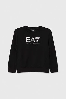 Zdjęcie produktu EA7 Emporio Armani bluza dziecięca kolor czarny z nadrukiem