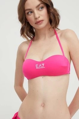 Zdjęcie produktu EA7 Emporio Armani dwuczęściowy strój kąpielowy kolor różowy lekko usztywniona miseczka