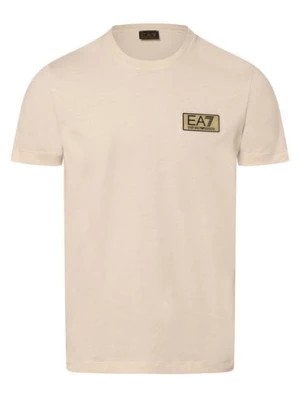 Zdjęcie produktu EA7 Emporio Armani Koszulka męska Mężczyźni Bawełna beżowy jednolity,