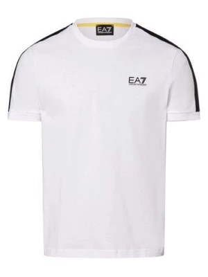 Zdjęcie produktu EA7 Emporio Armani Koszulka męska Mężczyźni Bawełna biały jednolity,