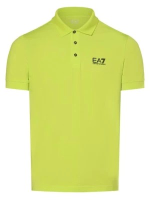 Zdjęcie produktu EA7 Emporio Armani Męska koszulka polo Mężczyźni Bawełna zielony jednolity,