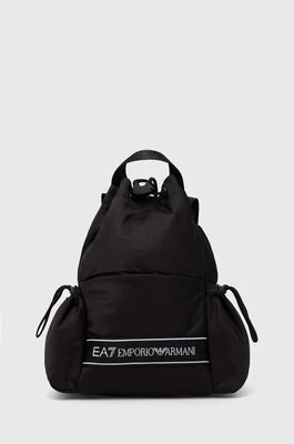 Zdjęcie produktu EA7 Emporio Armani plecak damski kolor czarny mały z aplikacją