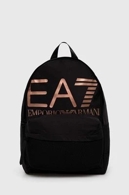 Zdjęcie produktu EA7 Emporio Armani plecak kolor czarny duży z nadrukiem