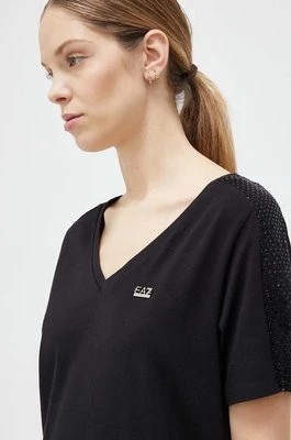 Zdjęcie produktu EA7 Emporio Armani t-shirt damski kolor czarny